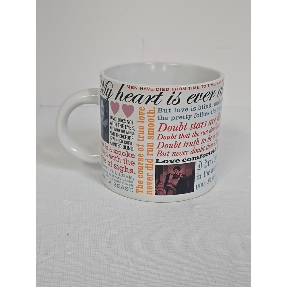 Shakespearean Love Quotes Mug Unemployed Philosophers Guild 14oz Book Lover Gift
